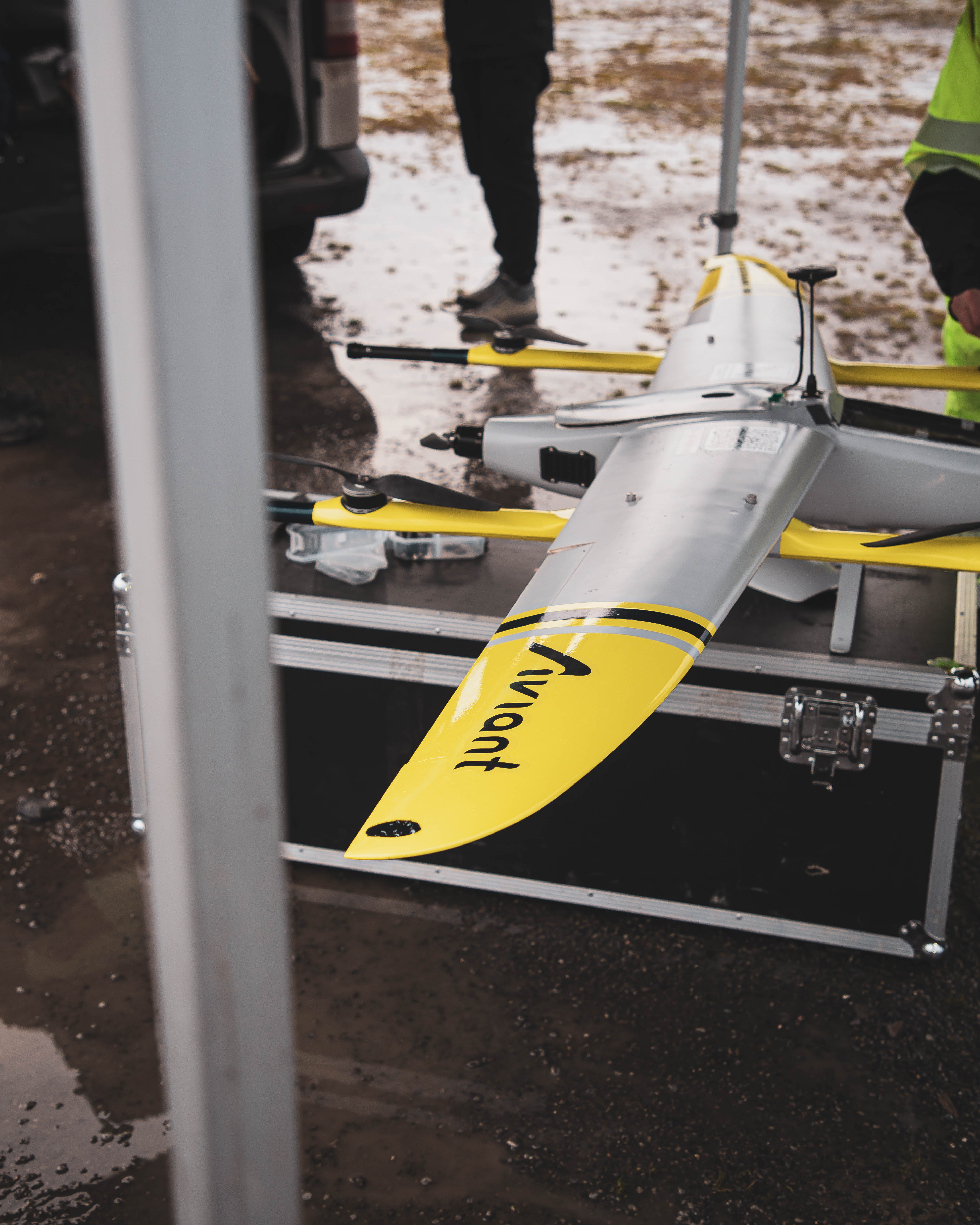 An image of a drone on the ground